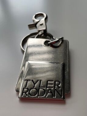 Tyler Rodan Vintage Silver Keychain w Lobster Claw Clasp